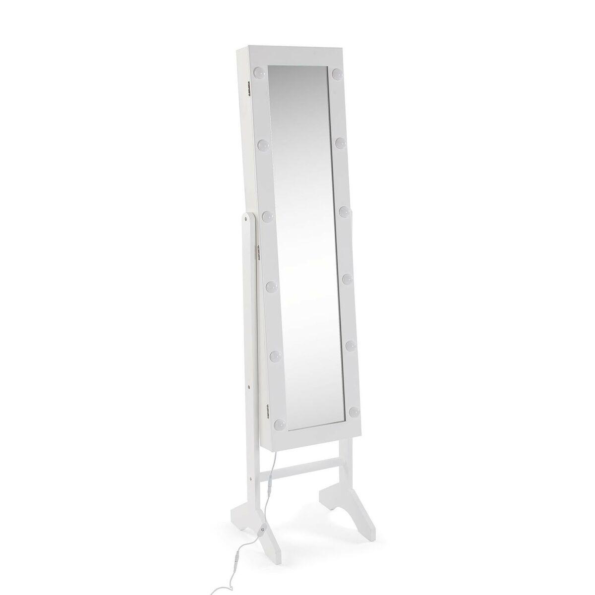 Vægspejl Versa Hvid Spejl Træ MDF 35 x 153 x 35,2 cm Smykkestativ