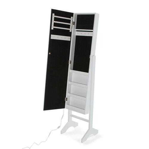 Vægspejl Versa Hvid Spejl Træ MDF 35 x 153 x 35,2 cm Smykkestativ
