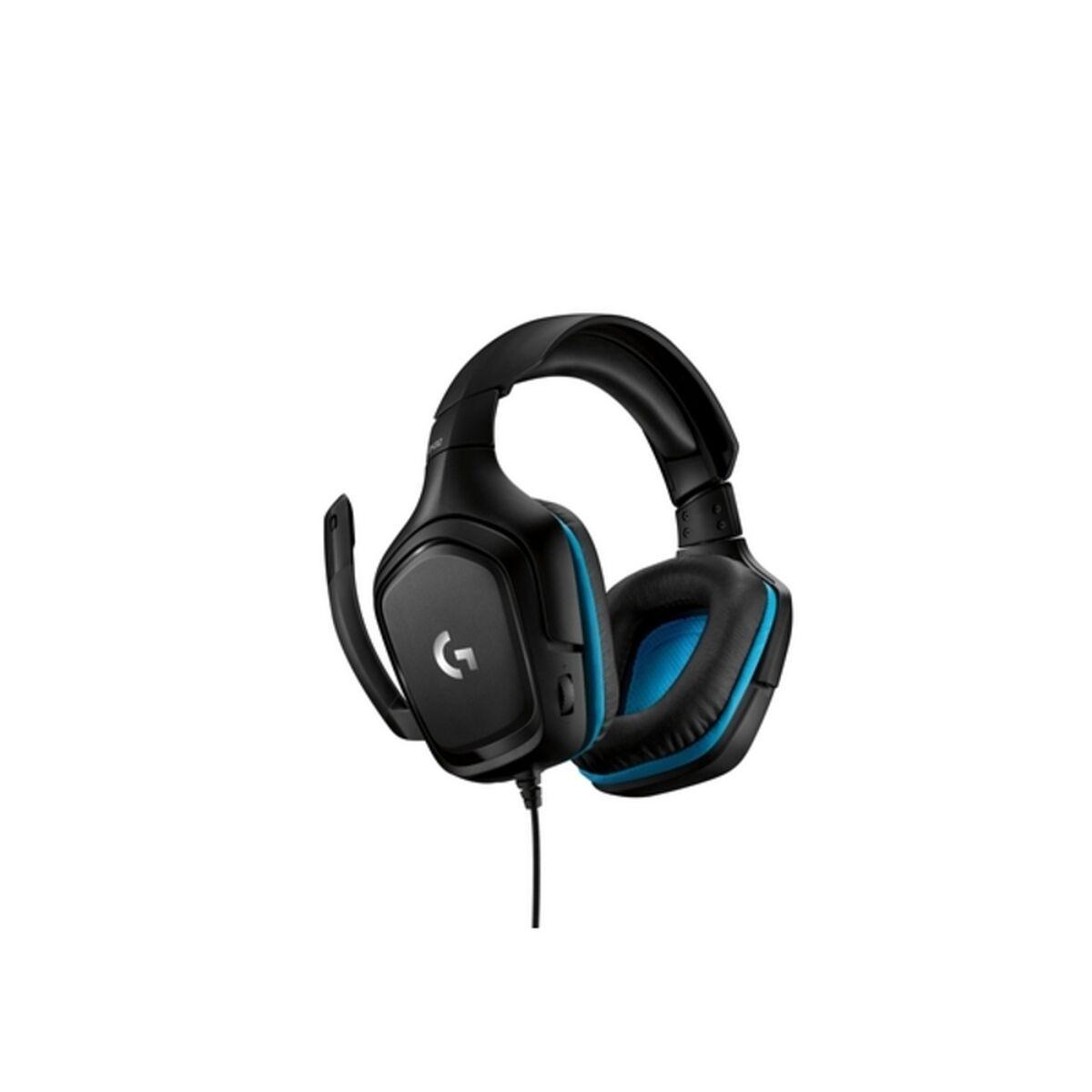 Gaming headset med mikrofon Logitech Sort