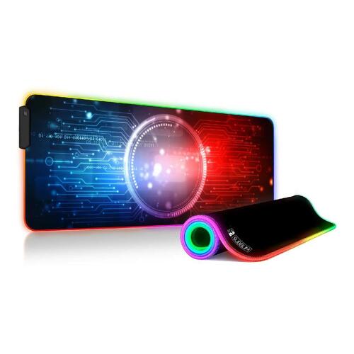 Gamingmåtte med LED lys Subblim SUBMP02RGB12 Sort Multifarvet 80 x 30 cm