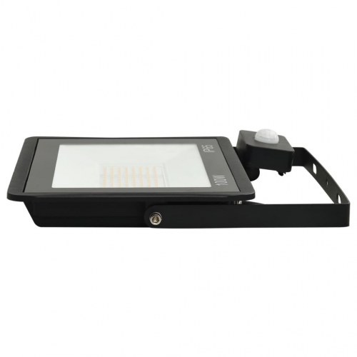 LED-projektør med sensor 100 W - varm hvid, sort