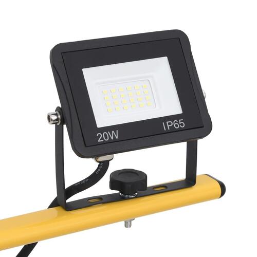 LED-projektør med stativ 2x20 W kold hvid