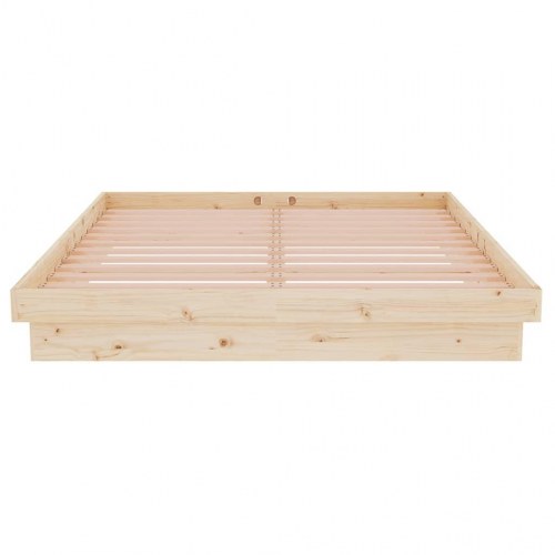 Sengeramme 140×190 cm i massivt fyrretræ - lav dobbeltseng