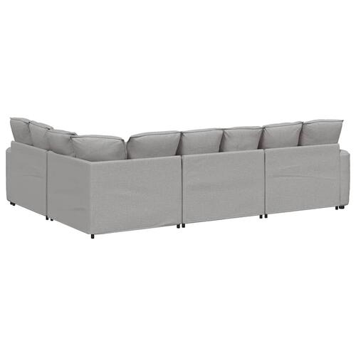 Modulsofa med hynder stof skygrå