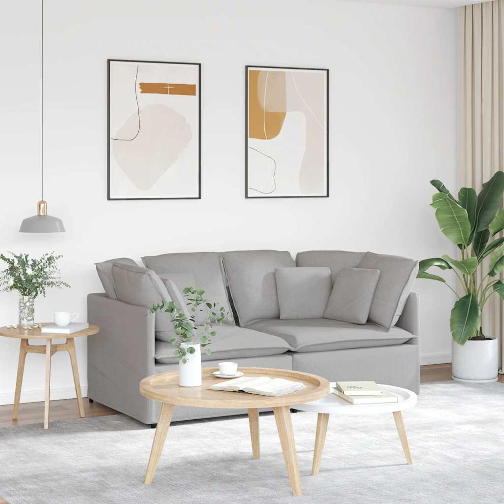 Modulsofa med hynder stof skygrå