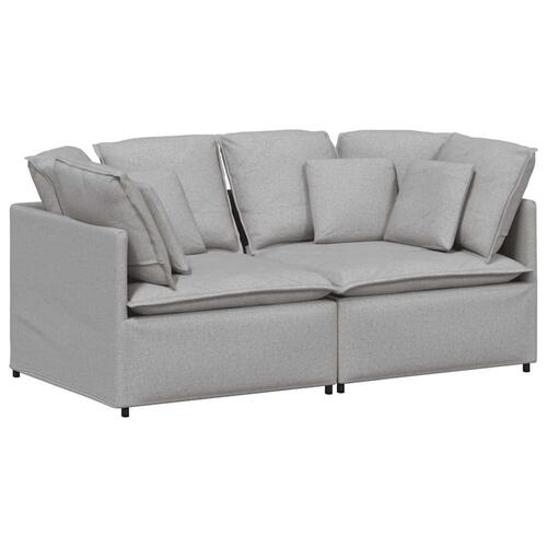Modulsofa med hynder stof skygrå