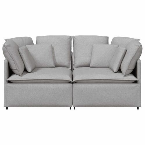 Modulsofa med hynder stof skygrå