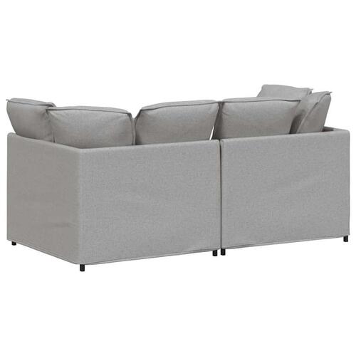 Modulsofa med hynder stof skygrå