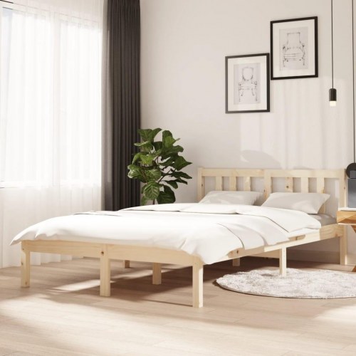 Sengeramme uden madras 120 x 200 cm i massivt fyrretræ