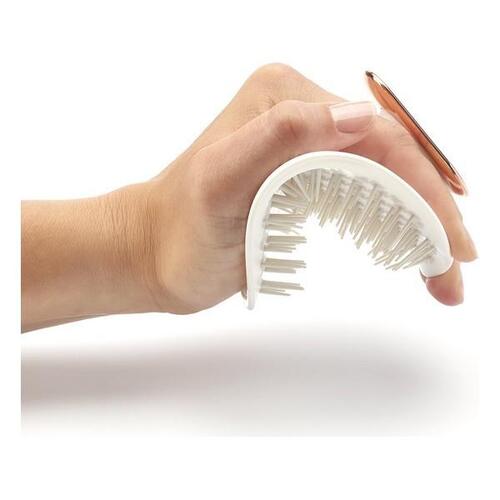 Glattebørste Healthy Hair Brush Manta Fleksibel Hvid