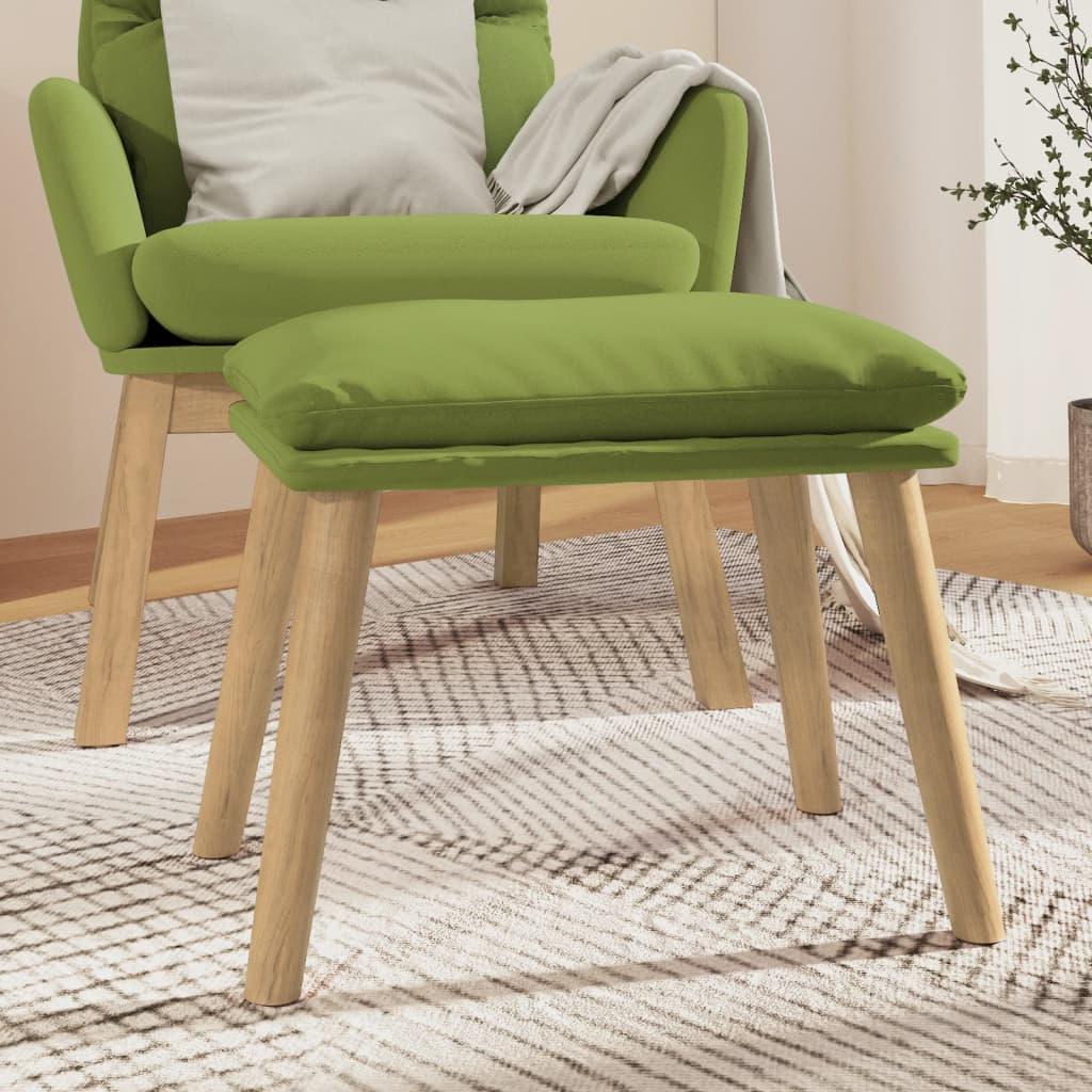 vidaXL fodskammel 45x29,5x35 cm fløjl lysegrøn