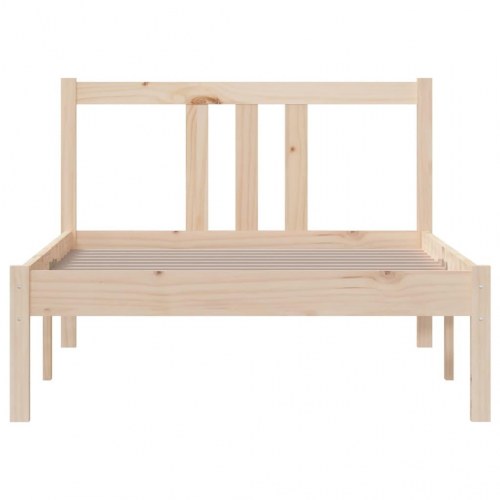 Sengeramme i ubehandlet massivt fyrretræ 90 x 190 cm