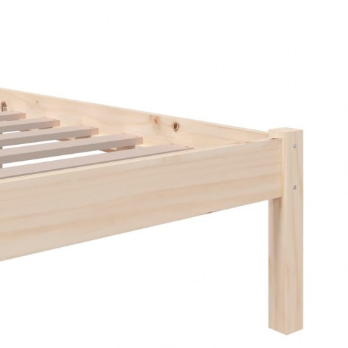 Sengeramme i ubehandlet massivt fyrretræ 90 x 190 cm