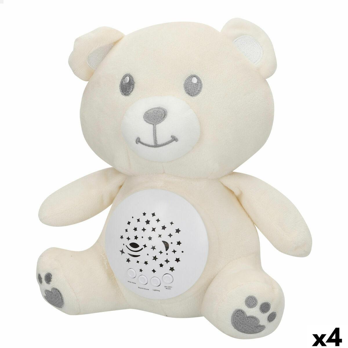 Blød Bamse Med Led Projektor Plys 20 × 25 × 12 Cm 4 Stk.