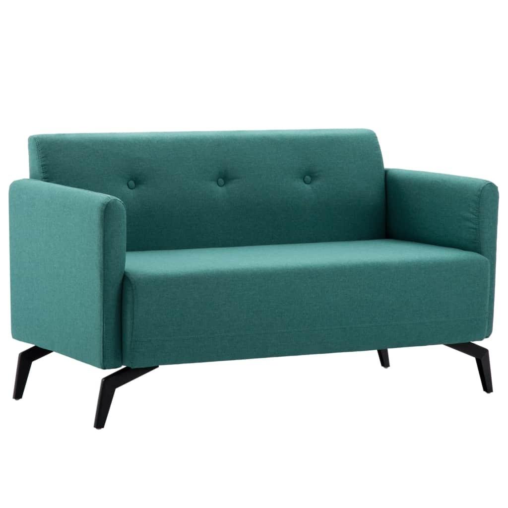 2-personers sofa 115x60x67 cm stofbetræk grøn