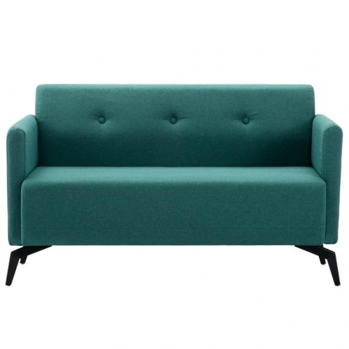 2-personers sofa 115x60x67 cm stofbetræk grøn