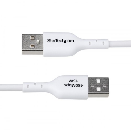 USB-kabel Startech USB2AC2MNCWHE Hvid 2 m