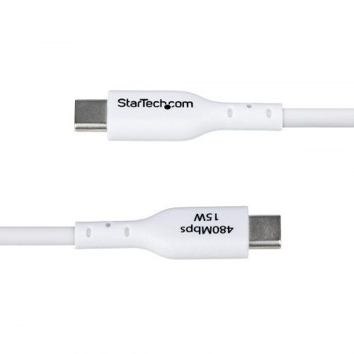 USB-kabel Startech USB2AC2MNCWHE Hvid 2 m