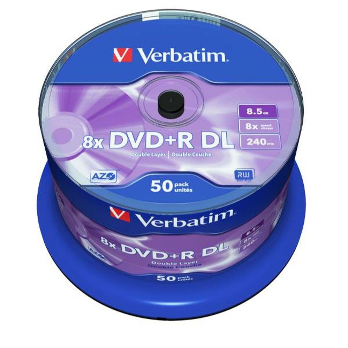 Verbatim DVD+R DL 8x - 50 stk. spindel, 8,5 GB
