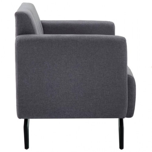 2-personers sofa 115x60x67 cm stofbetræk mørkegrå