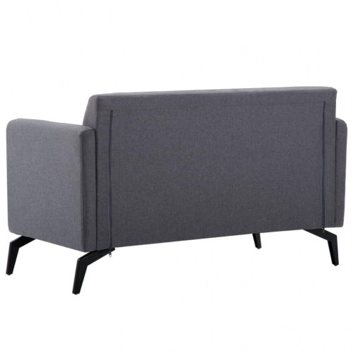 2-personers sofa 115x60x67 cm stofbetræk mørkegrå