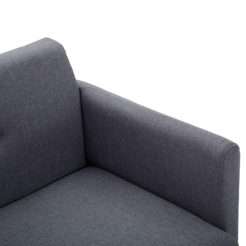2-personers sofa 115x60x67 cm stofbetræk mørkegrå