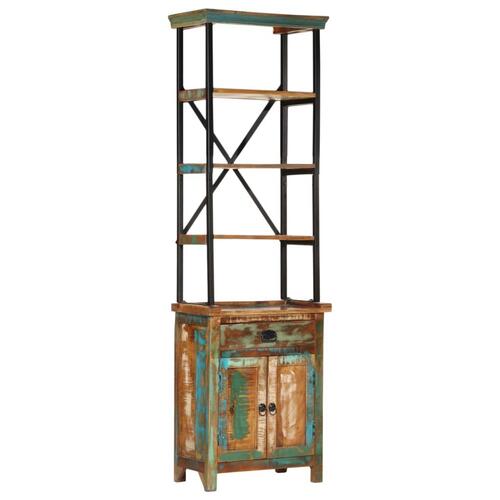 Reol 55x30x180 cm massivt genbrugstræ