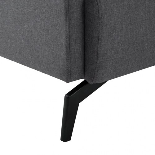2-personers sofa 115x60x67 cm stofbetræk mørkegrå