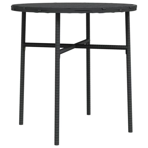 Tebord 45 cm polyrattan sort (OUTLET A)