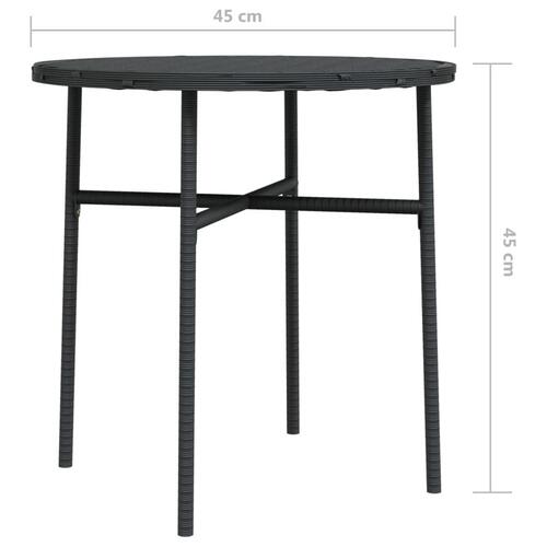 Tebord 45 cm polyrattan sort (OUTLET A)