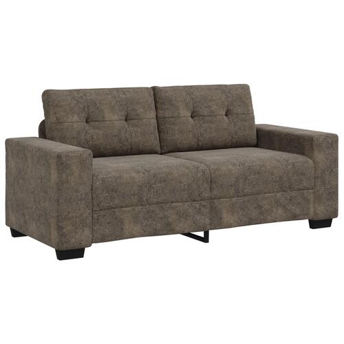 Brun Kunstlæder Stor Holdbar Sofa Rektangulær Moderne