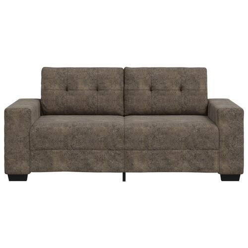 Brun Kunstlæder Stor Holdbar Sofa Rektangulær Moderne