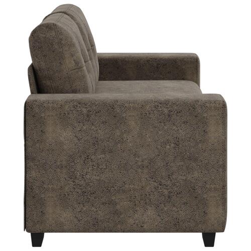 Brun Kunstlæder Stor Holdbar Sofa Rektangulær Moderne