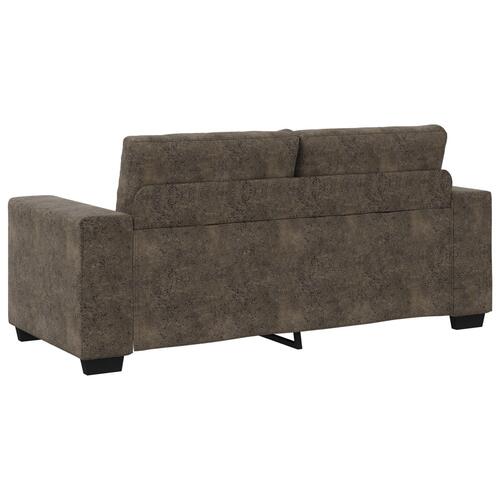 Brun Kunstlæder Stor Holdbar Sofa Rektangulær Moderne