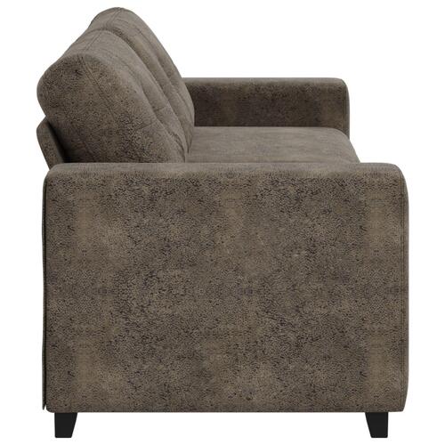 Mørkegrå Polyester stof Stor Plads til mange Rektangulær sofa