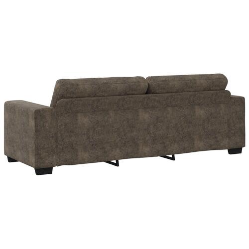 Mørkegrå Polyester stof Stor Plads til mange Rektangulær sofa