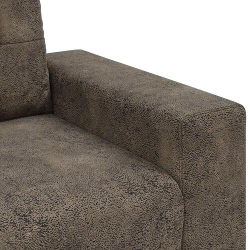 Mørkegrå Polyester stof Stor Plads til mange Rektangulær sofa