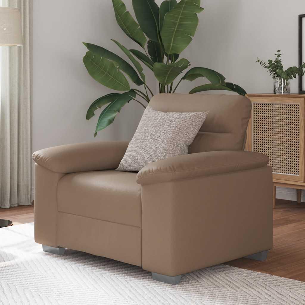 Lænestol 60 cm kunstlæder Cappuccino