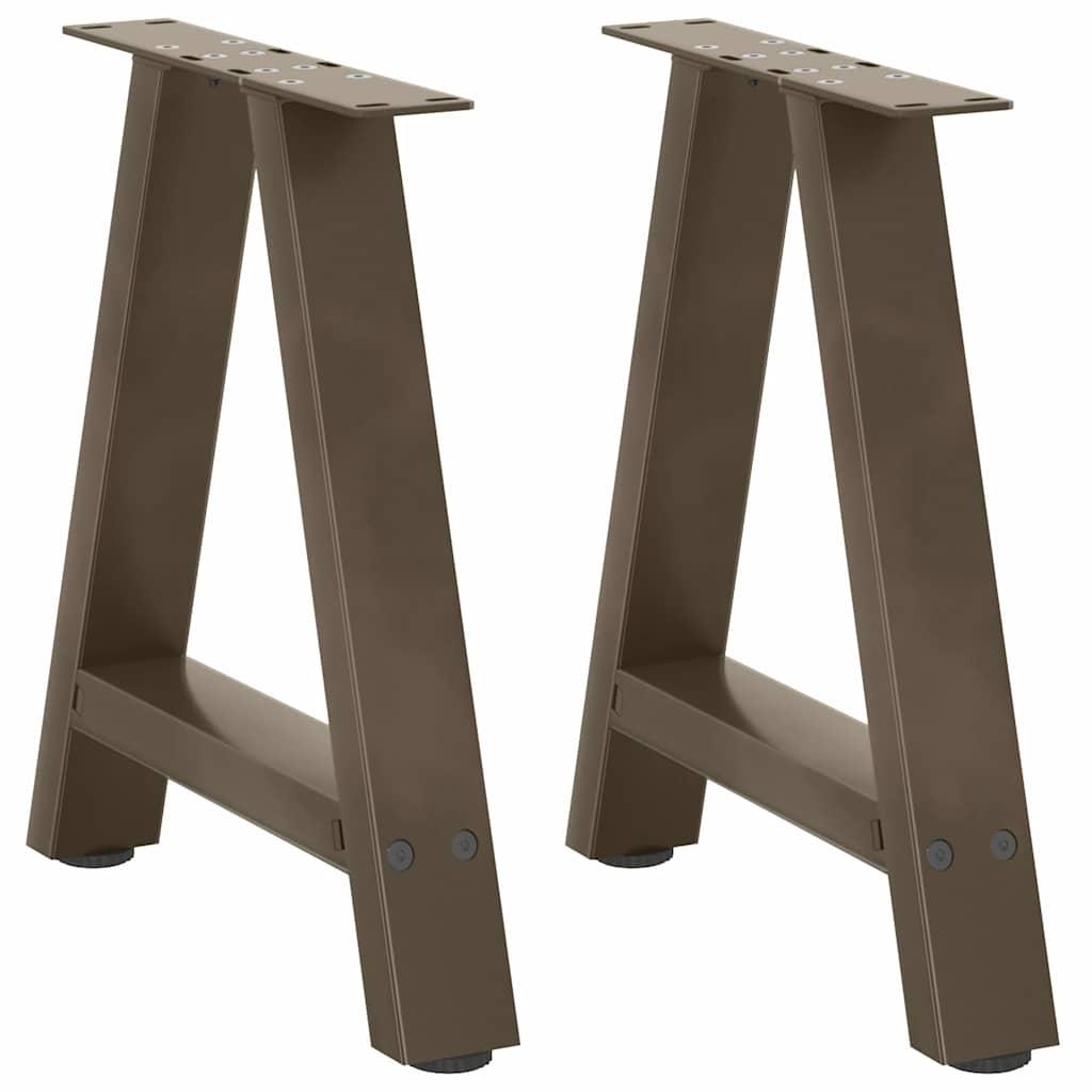 A-formede sofabordsben i stål - 2 stk., 38 × (42-43) cm