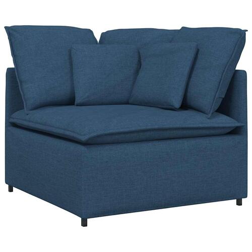 Modulsofa med hynder stof blå