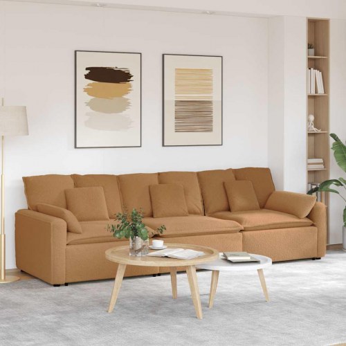 Modulsofa med hynder beige
