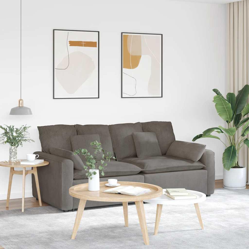 Modulsofa med hynder lysegrå