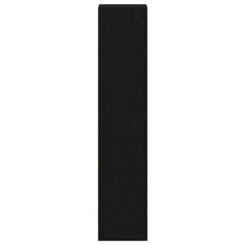 Bogreol i sort eg - 36 × 30 × 143 cm, konstrueret træ, 4 hylder