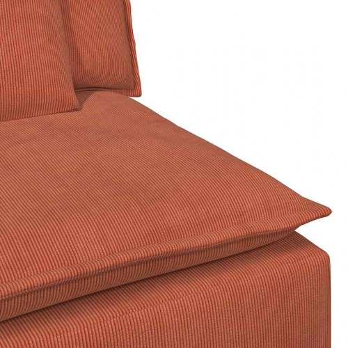 Modulsofa med hynder rød orange