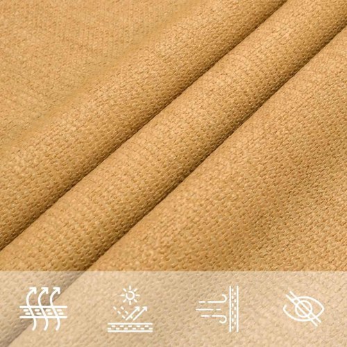 Solsejl trekantet 2,5 × 2,5 × 3,5 m - HDPE 160 g/m², sandfarvet