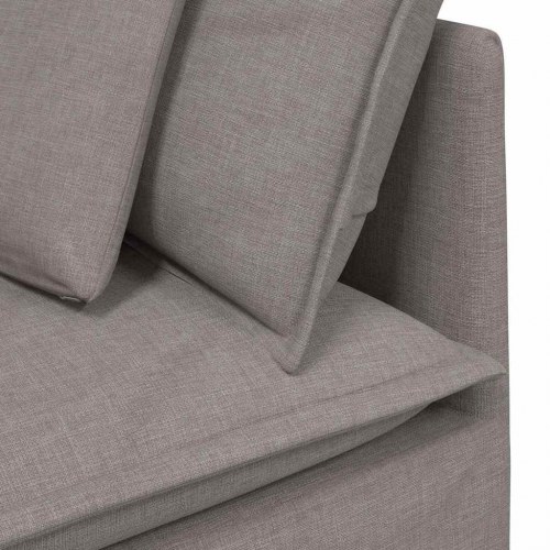 Modulsofa med hynder stof gråbrun