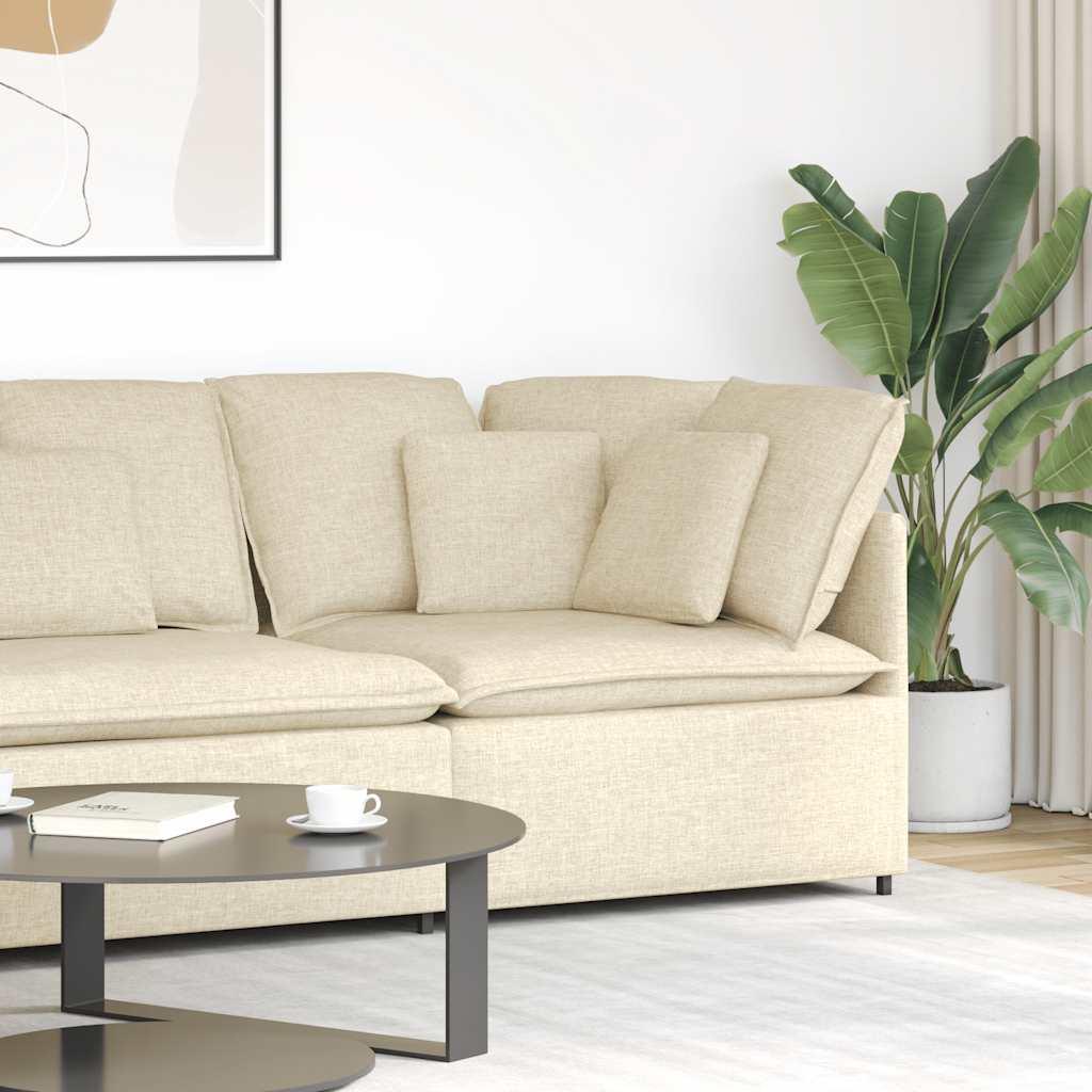 Modulsofa hjørnemodul med hynder 100 cm cremefarvet