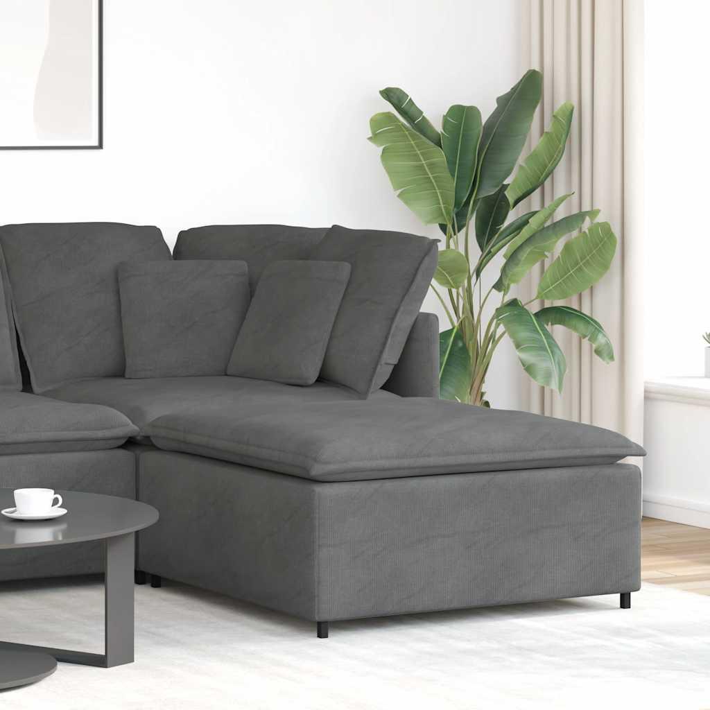 Modulær sofa fodskammel modul 100x100x48 cm mørkegrå