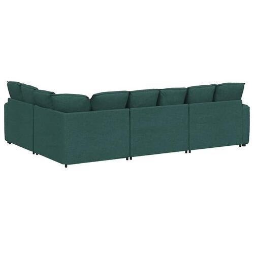 Modulsofa med hynder stof mørkegrøn