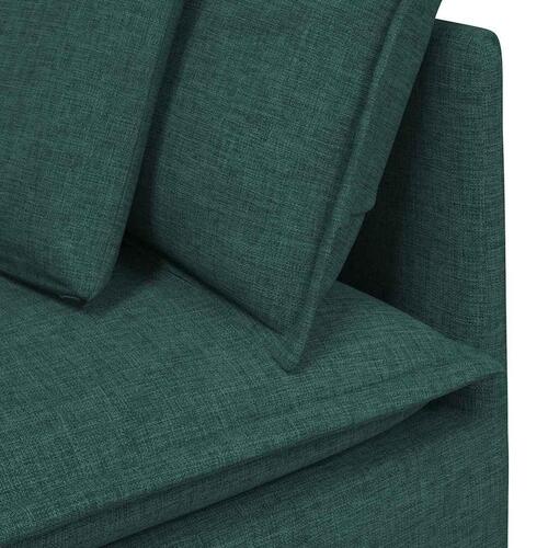 Modulsofa med hynder stof mørkegrøn